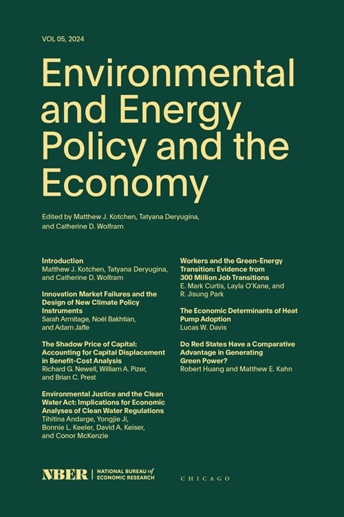 Environmental and Energy Policy and the Economy: Volume 5 Volume 5 (Paperback)