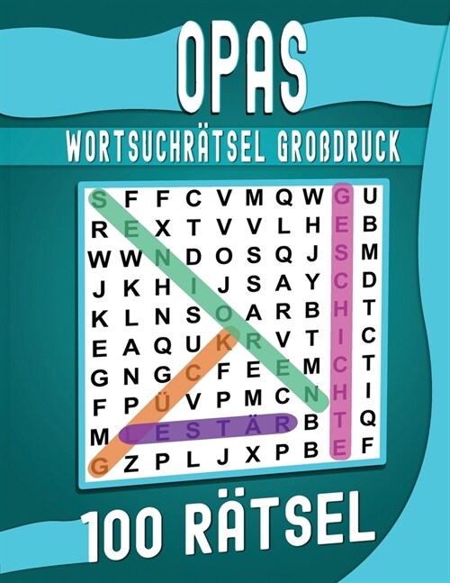 Opas Wortsuchr?sel Gro?ruck: 100 Wortsuchr?sel Mit L?ung. (Paperback)