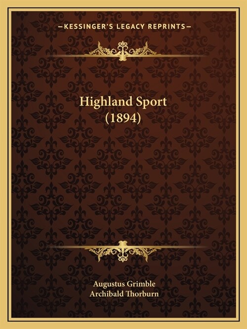 Highland Sport (1894) (Paperback)