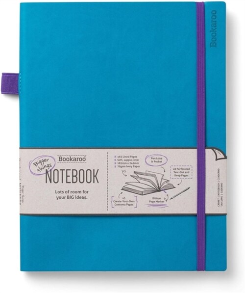 Bookaroo Bigger Things Notebook Journal - Turquoise (Paperback)