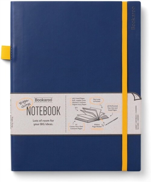 Bookaroo Bigger Things Notebook Journal - Navy (Paperback)