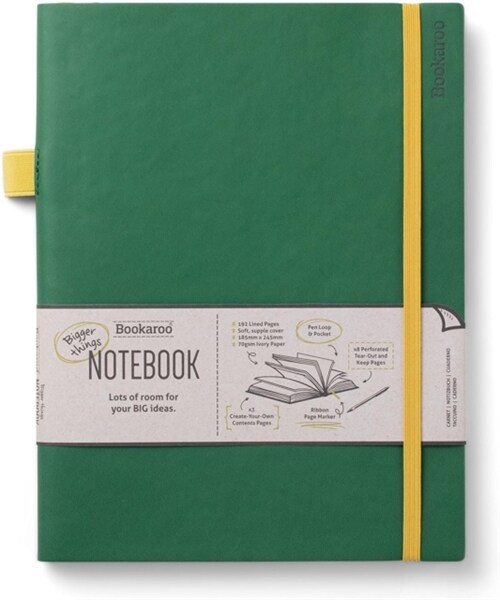 Bookaroo Bigger Things Notebook Journal - Forest Green (Paperback)