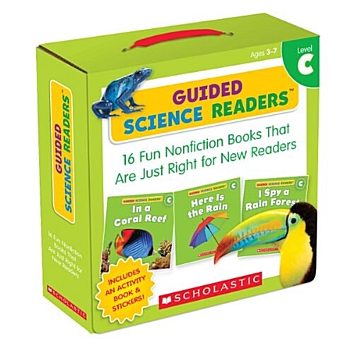 Guided Science Readers: Level C (Parent Pack): 16 Fun Nonfiction Books That Are Just Right for New Readers [With Sticker(s) and Activity Book] (Boxed Set)