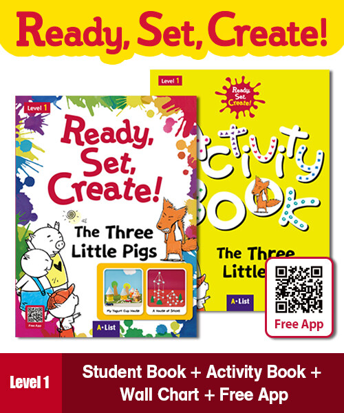 Ready, Set, Create! 1 : The Three Little Pigs (Student Book + App QR + Workbook)
