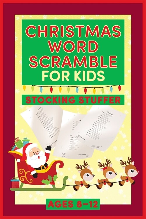 Christmas Word Scramble for Kids: Holiday Stocking Stuffer for Children Ages 8-12 (Paperback)