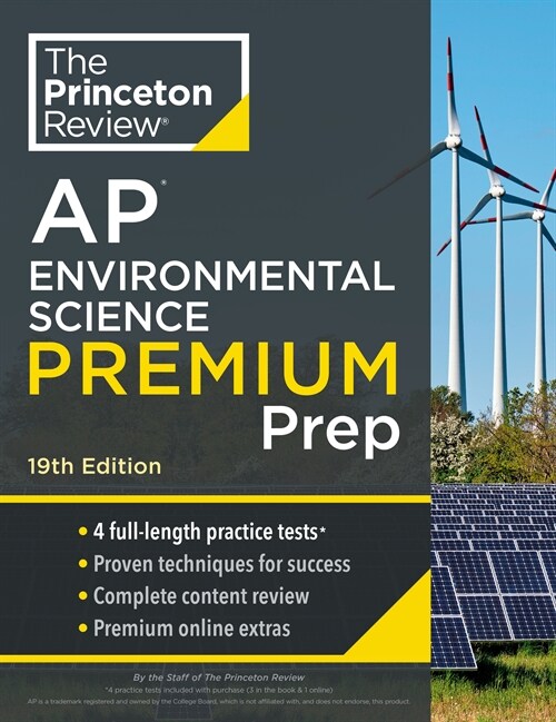 Princeton Review AP Environmental Science Premium Prep, 19th Edition: 4 Practice Tests + Complete Content Review + Strategies & Techniques (Paperback, 19)