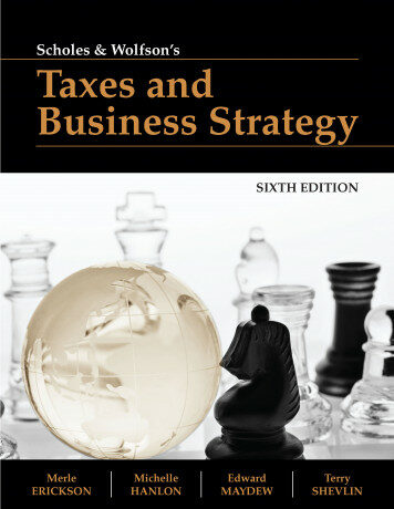 Taxes and Business Strategy (6 ed)