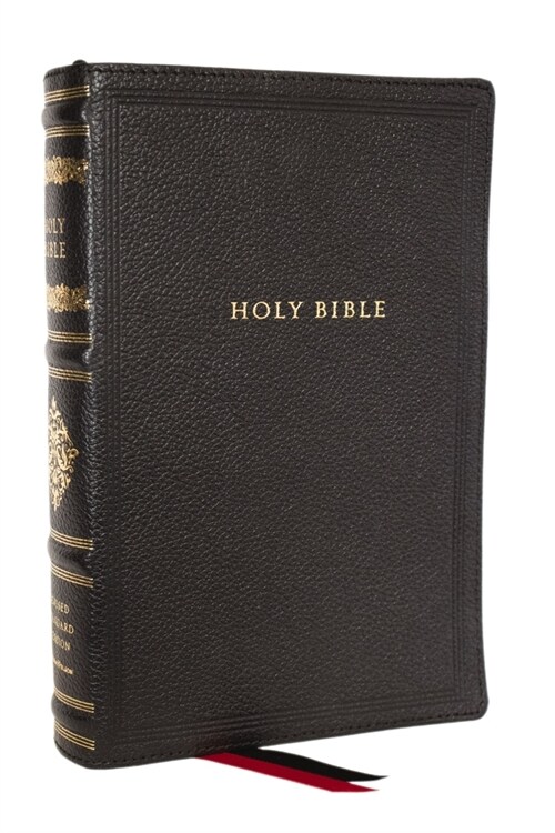 RSV Personal Size Bible with Cross References, Black Genuine Leather, (Sovereign Collection) (Leather)