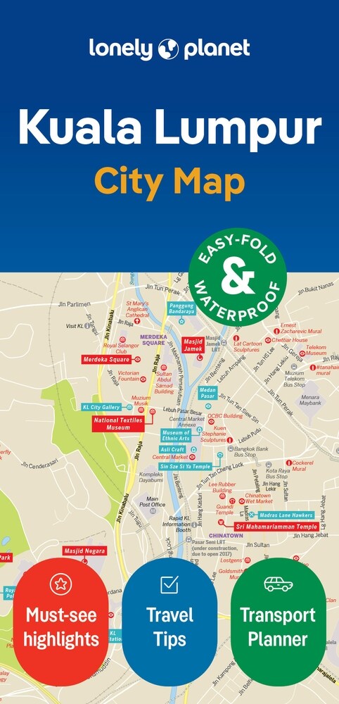 Lonely Planet Kuala Lumpur City Map (Folded, 2)