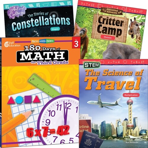 Learn-At-Home: Explore Math Bundle Grade 3: 4-Book Set (Hardcover)