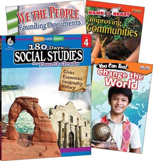 Learn-At-Home: Social Studies Bundle Grade 4: 4-Book Set (Hardcover)