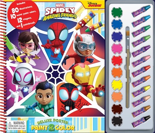 Marvel Spidey and His Amaz Friends Deluxe Poster Paint & Color 컬러링북