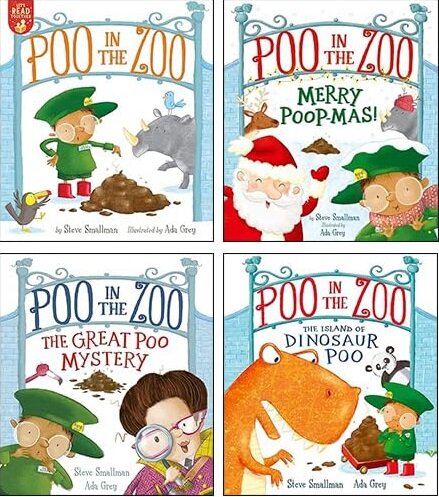 Poo In The Zoo Series 4 Books Picture Stories Collection (Paperback 4권)