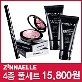 ★4종세트+브러쉬증정★초특가 15800원 무료배송[지나엘르 프라임비비2개+아이라이너+블러셔