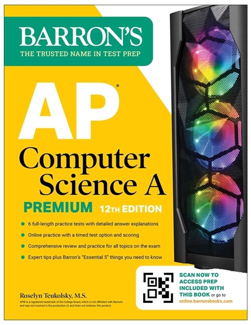 AP Computer Science a Premium, 12th Edition: Prep Book with 6 Practice Tests + Comprehensive Review + Online Practice (Paperback)