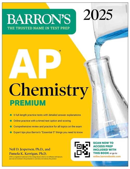 AP Chemistry Premium, 2025: Prep Book with 6 Practice Tests + Comprehensive Review + Online Practice (Paperback)