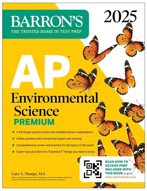 AP Environmental Science Premium, 2025: Prep Book with 5 Practice Tests + Comprehensive Review + Online Practice (Paperback)