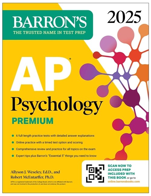 AP Psychology Premium, 2025: Prep Book for the New 2025 Exam with 3 Practice Tests + Comprehensive Review + Online Practice (Paperback)