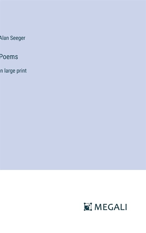 Poems: in large print (Hardcover)