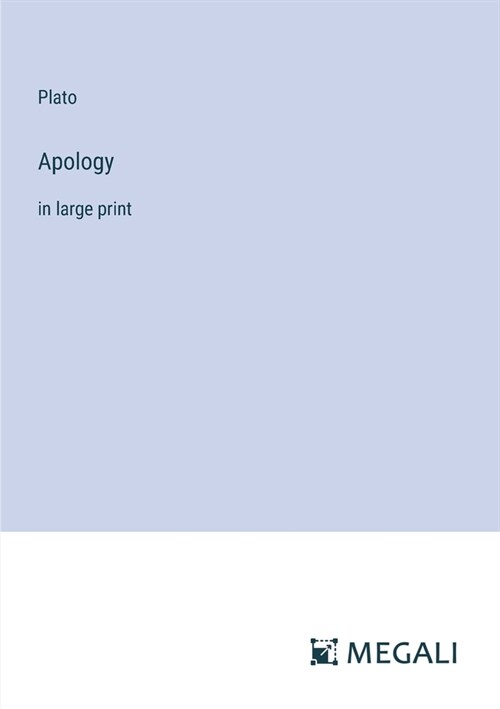 Apology: in large print (Paperback)