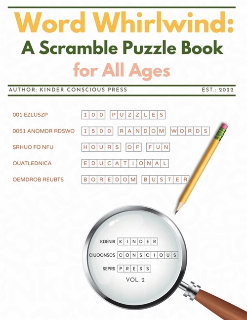 Word Whirlwind: A Scramble Puzzle Book for All Ages Vol. 2: Fun Jumble, Unscramble, Scramble Word Games (w/random words); Unthemed Puz (Paperback)