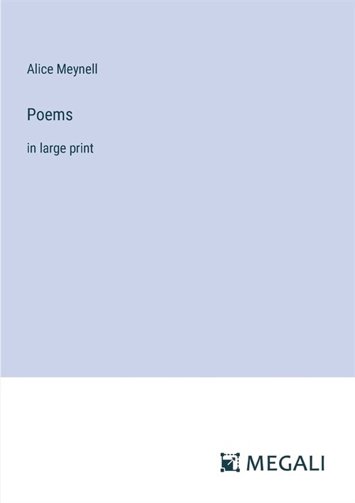 Poems: in large print (Paperback)