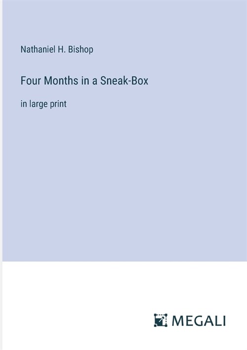 Four Months in a Sneak-Box: in large print (Paperback)