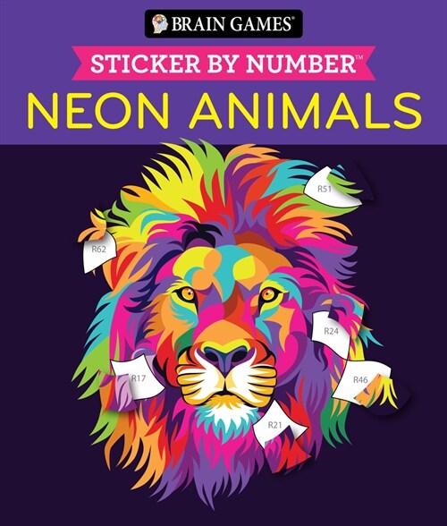 Brain Games - Sticker by Number: Neon Animals (Paperback)
