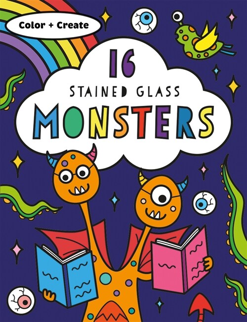 Stained Glass Coloring Monsters (Paperback)