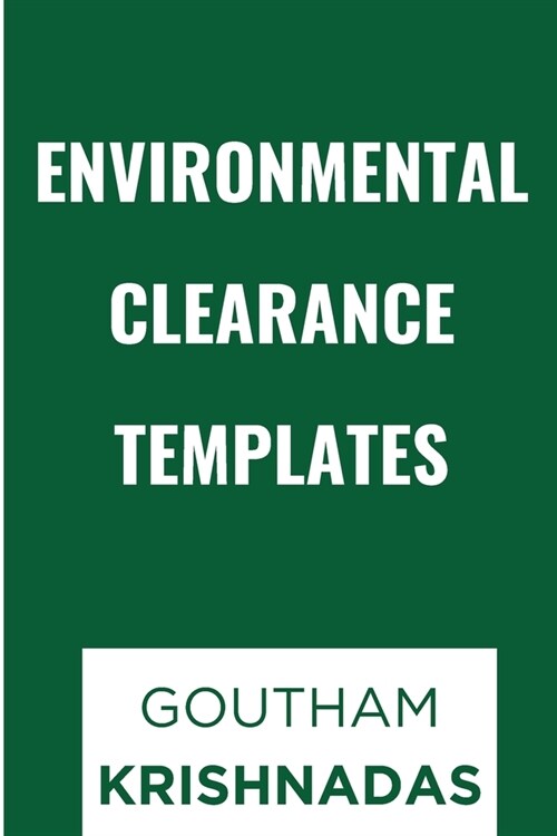 Environmental Clearance Templates (Paperback)