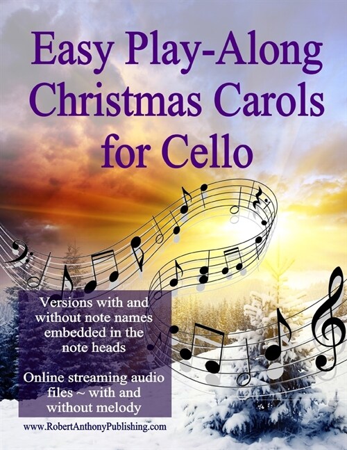 Easy Play-Along Christmas Carols for Cello (Paperback)