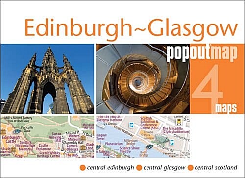 Edinburgh & Glasgow Popout Map (Sheet Map, folded)