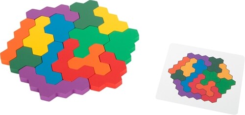 Lernspiel Holzpuzzle Hexagon (Toy)