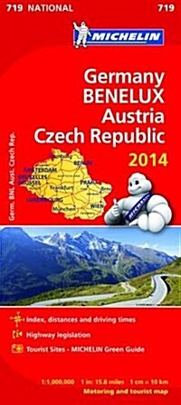 Germany Benelux Austria Czech Republic 2014 National Map 719 (Hardcover)
