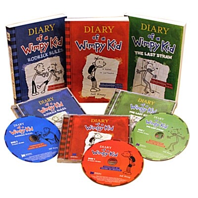 Diary of a Wimpy Kid #1-3 (Paperback + CD)(미국판)