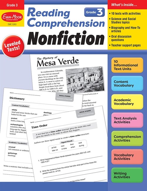 Reading Comprehension: Nonfiction, Grade 3 Teacher Resource (Paperback)