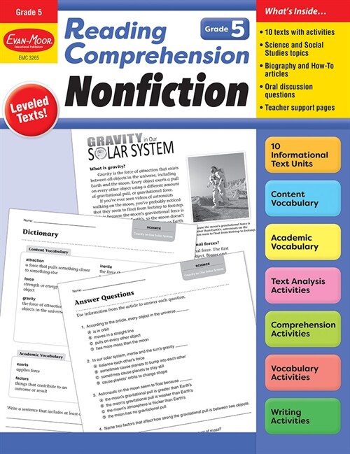Reading Comprehension: Nonfiction, Grade 5 Teacher Resource (Paperback)