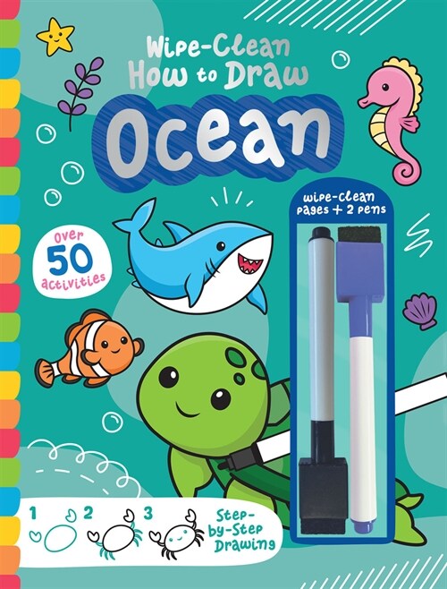 Wipe-Clean How to Draw Ocean (Hardcover)