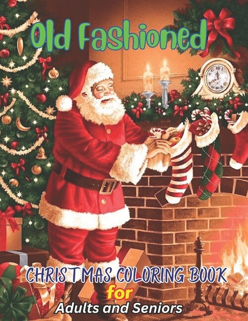 알라딘 Old Fashioned Christmas Coloring Book for Adults and Seniors