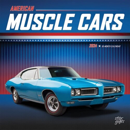 AMERICAN MUSCLE CARS 2024 SQUARE STKR ST (Paperback)