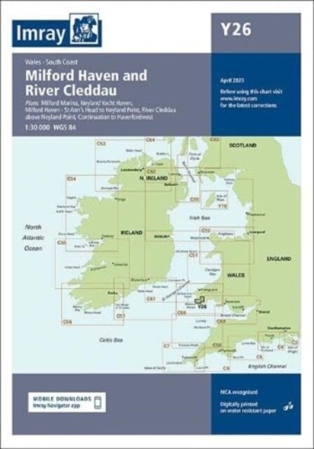 Imray Chart Y26 : Milford Haven (Sheet Map, folded, New ed)