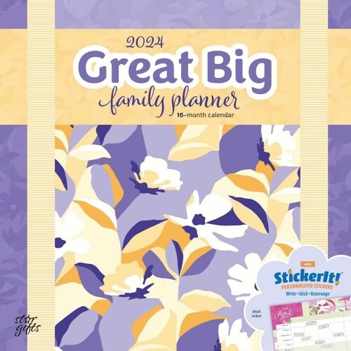 GREAT BIG FAMILY PLANNER 2024 SQUARE MAT (Paperback)