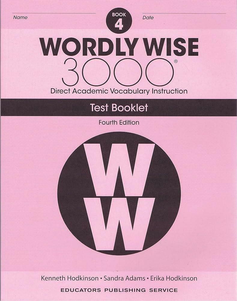 [중고] Wordly Wise, Grade 4 Test Booklet (Paperback, 4th)