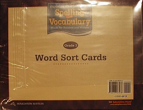 Spelling and Vocabulary Word Sort Cards Grade 3 (Cards)