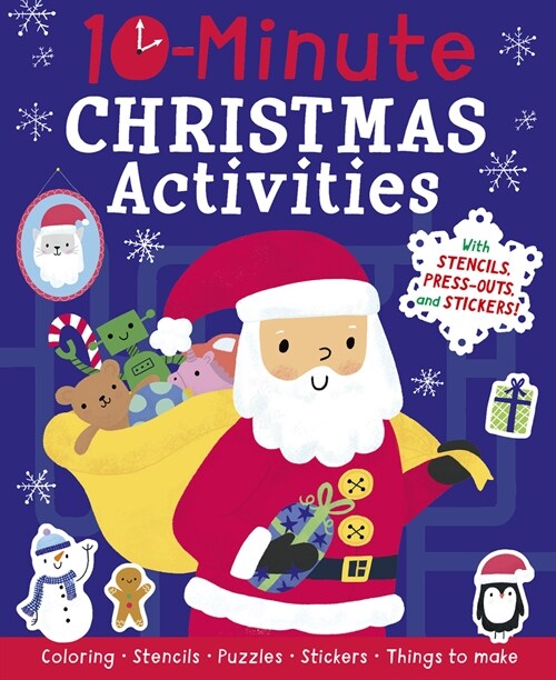 10-Minute Christmas Activities: With Stencils, Press-Outs, and Stickers! (Paperback)