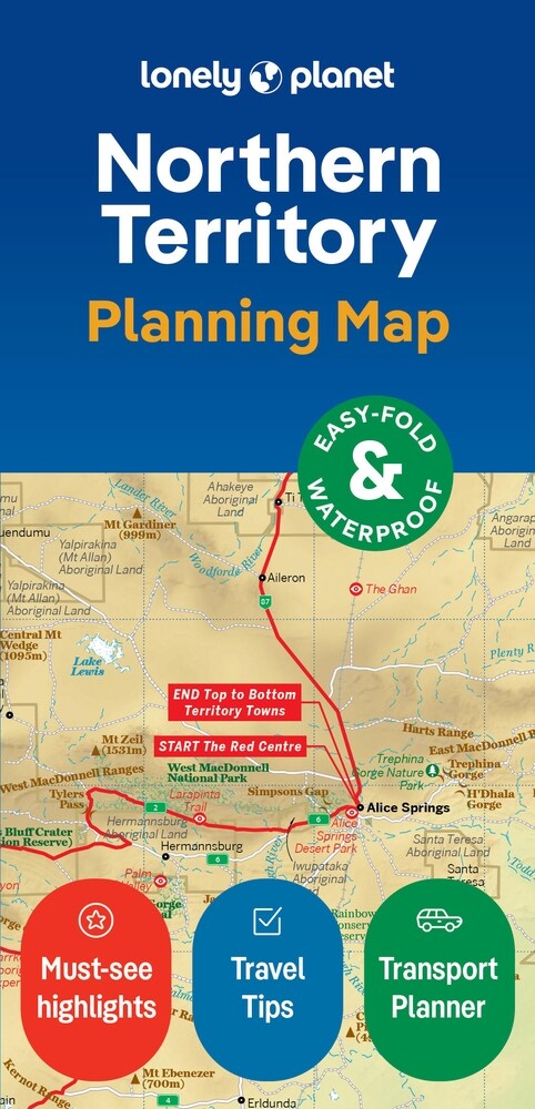 Lonely Planet Northern Territory Planning Map (Folded, 2)