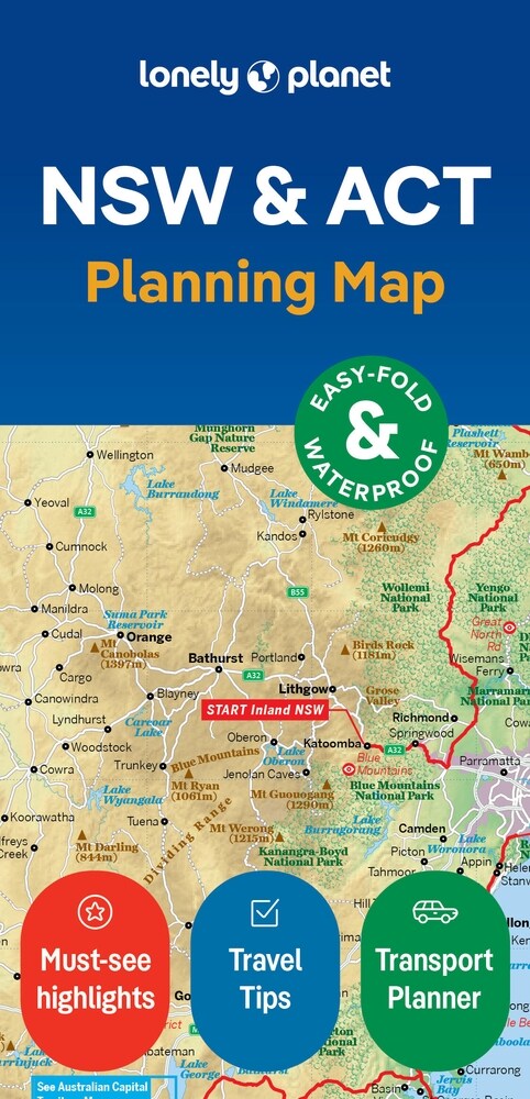 Lonely Planet New South Wales & ACT Planning Map (Folded, 2)