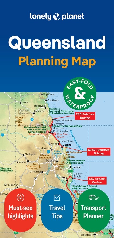 Lonely Planet Queensland Planning Map (Folded, 2)