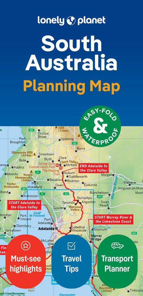 Lonely Planet South Australia Planning Map (Folded, 2)
