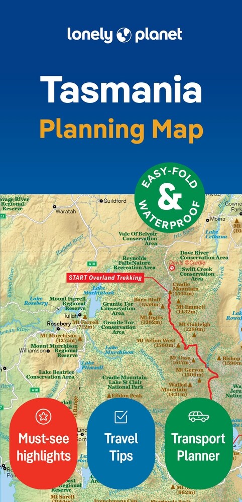 Lonely Planet Tasmania Planning Map (Folded, 2)